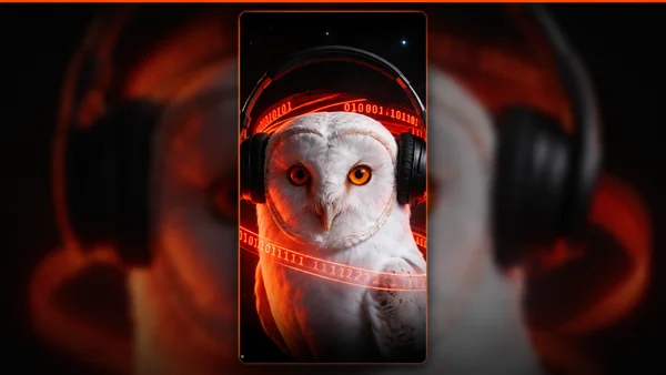 Suno Board portrait video canvas showing owl artwork in 9:16 vertical format for TikTok and Reels